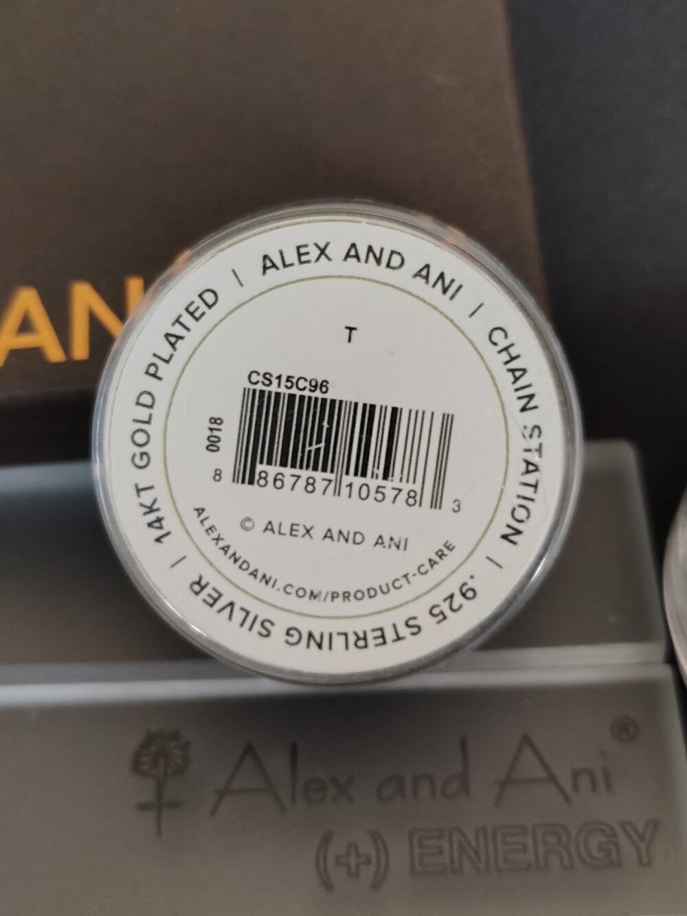 Alex and Ani 925 Sterling Silver Initial T Charm 899 - Picture 2 of 2